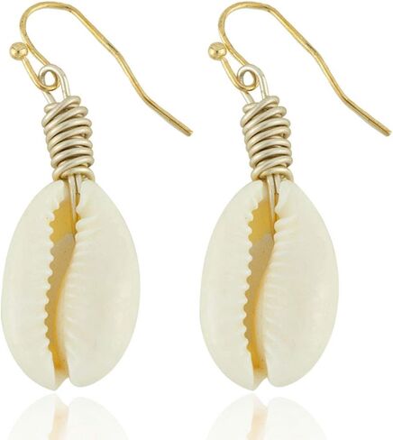 Soul Statement Women's Cowrie Earrings Seashell Dangle Earring Set in Kuwait