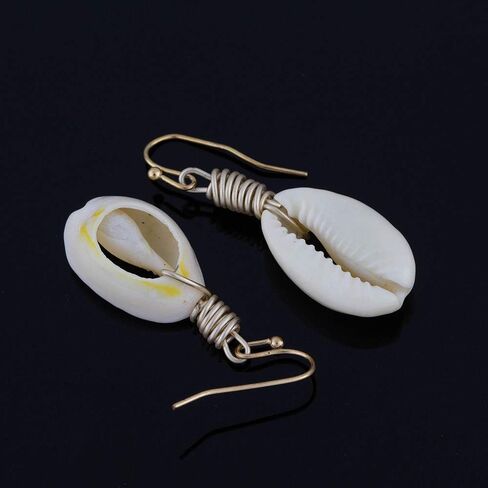 Soul Statement Women's Cowrie Earrings Seashell Dangle Earring Set in Kuwait