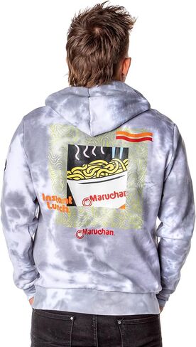 Maruchan Ramen Noodles Men's Send Noodles Adult Tie Dye Pullover Hoodie in Saudi Arabia