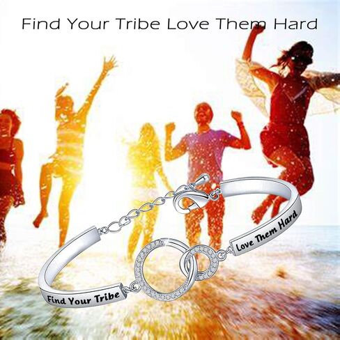 TGBJE Find Your Tribe Love Them Hard Bracelet Tribe Gift Best Friend Gift Bride Tribe Gift Team Gift in Saudi Arabia