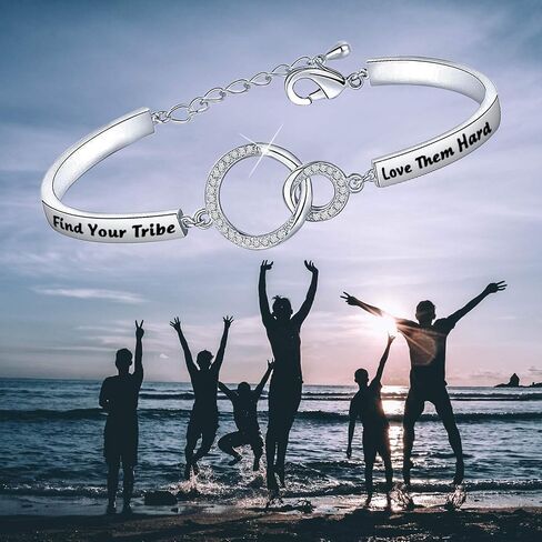 TGBJE Find Your Tribe Love Them Hard Bracelet Tribe Gift Best Friend Gift Bride Tribe Gift Team Gift in Saudi Arabia