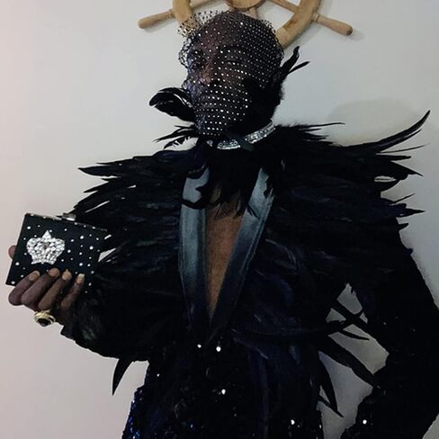 Losnexiw Women's Gothic Black Feather Maleficent Raven Swan Witch Costume for Halloween in Saudi Arabia
