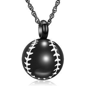 shajwo Baseball Cremation Jewelry Urn Necklace for Ashes for Women Men Loved One Funeral Memorial Ashe Pendant