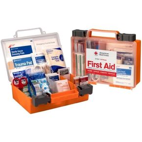 American Red Cross Officially Licensed Product, 25 Person First Aid Kit, 118 Piece Emergency Medical Supplies to Clean & Treat Minor Injuries, Hard Case Box for Home, Business, Job Site, Car