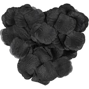 500 Pcs Rose Petals Decoration, Roses Artifical Flowers, Fake Roses, Flower Petals for Proposal, Wedding, Happy Anniversary (Black)