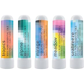 MOXĒ Nature Gift Bundle Nasal Sticks | 5 Aromatherapy Inhalers with 100% Pure Essential Oil Blends | Warming & Cooling Scents of The Natural World, Made in USA