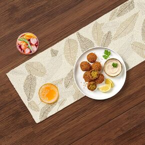 Lightnpro Poinsettia Decorative Farmhouse Beaded Table Runner - Handmade Bridal Shower Xmas Christmas Wedding Easter Table Runner - A Beautiful Complement to Your Table Décor -13x36- Maroon Green
