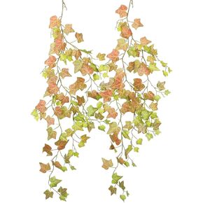 alyptus Artificial Fall Leaves Garland - Lifelike Fake Vines for Outdoors and Bedroom Décor - Greenery Garland with Fake English Ivy and Ivy Vines (Ivy Garland 1#)