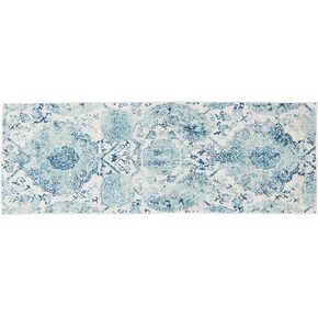 SAFAVIEH Madison Collection Runner Rug - 2'3" x 6', Cream & Turquoise, Boho Chic Glam Paisley Design, Non-Shedding & Easy Care, Ideal for High Traffic Areas in Living Room, Bedroom (MAD600E)