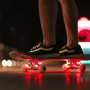 Skateboards Scooters Lights Accessories Accessory,led underglow Lights for Electric Skateboards Longboard Scooters,Gifts for Skateboarders(4 Round Lights)