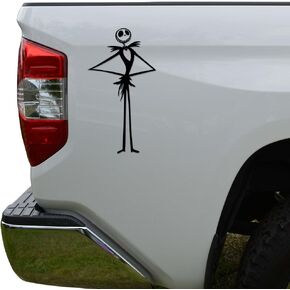 Jack Skellington Halloween Die Cut Vinyl Decal Sticker For Car Truck Motorcycle Window Bumper Wall Decor Size- [6 inch/15 cm] Tall Color- Matte Black