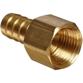 Anderson Metals-57002-0204 Brass Hose Fitting, Connector, 1/8" Barb x 1/4" Female Pipe