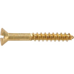 Hillman 1159 Brass Oval Head Slotted Wood Screw 4 x 1/2 in. 60-Pack