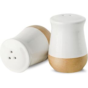 Glowworm Ceramic Salt and Pepper Shakers, Salt Shaker for Kitchen, Spice Shaker for Cooking Baking BBQ, Cute Kitchen Decor for Home Restaurants, Black