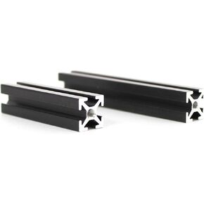 Makerbeam 40x10x10mm Beam, Black anodised (2 Packs of 8) and 60x10x10mm Beam, Black anodised (2 Pack of 8)