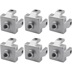 (6 Pieces) 4040 M12 Foot End Connector Floor Mount Base Bracket for T Slot Aluminum Extrusion Profile, Silvery, jijiaolianjiejian06
