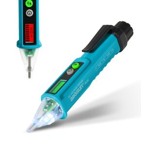 allsun Non Contact Voltage Tester Pen,12V/48V-1000V Dual Range,Electrical Tester,Wire Breakpoint Finder,Buzzer Alarm,Contactless Live Wire Inductive Detector LED Flashlight,Illumination,Blue(GK28)