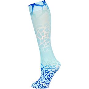 Hocsocx Blue Ice Giraffe Socks Performance Liner Moisture-Wicking Protection for Field Hockey, Ice Hockey, and Soccer