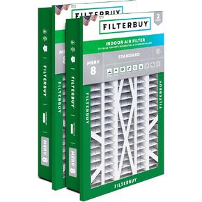 Filterbuy 20x30x5 Air Filter MERV 8 Dust Defense (2-Pack), Pleated HVAC AC Furnace Air Filters Replacement for Honeywell Return Grille (Actual Size: 18.38 x 28.63 x 3.69 Inches)