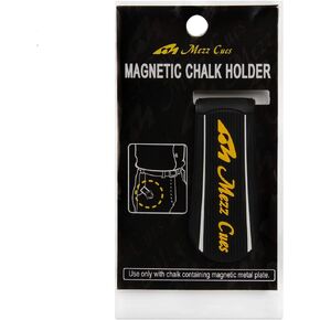 Magnetic Pool Billiard Chalk Holder (Black w/Yellow Logo)