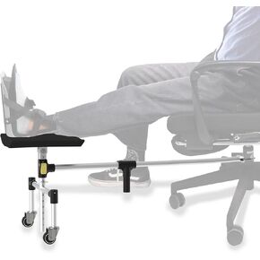 Movable Single Foot Rest for Injured, Knee Replacement, Aluminum Adjustable Leg Support at Work, Universal Ergonomic Elevate Your Legs for Swelling, Post Surgery Recovery Support