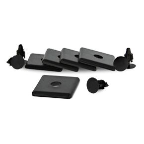8020, 2015-Plain, 10 Series, 1" x 1" Black Plastic Square End Caps for 80/20 Aluminum Extrusion T-Slot Accessories (25 Pack)