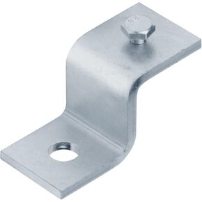 6 PCS Z Shape Fitting for 1-5/8" Strut Channel, 1 Hole, 1 Tapped Hole, Strut Angle Connector Bracket, Accept 1/2" Bolt, 5.6mm Thickness, Galvanized Steel