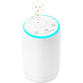 Waterless Oil Diffuser USB Cordless Diffuser - 10ml Capacity, Battery Powered, Essential Oil Diffuser, 2 Levels of Spray, 7 Colour Lighting Effects, Timed 2/4/6H Car Travel (White)