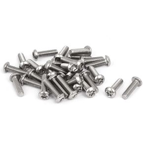 uxcell M4x14mm 304 Stainless Steel Button Head Torx Tamper Resistant Screws 30pcs