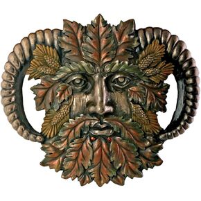 Greenman Fall Plaque Fantasy Designer Decoration Collectible