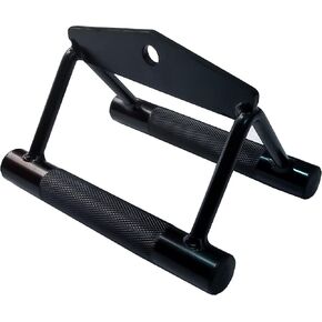 LAT Pull Down Bar,Rotating Press Down Bar,Tricep Rope,Strength Training Double D Row Handle Cable Attachment for Weight Workout,Cable Machine Accessories With Rubber Grips(Black Rotate)