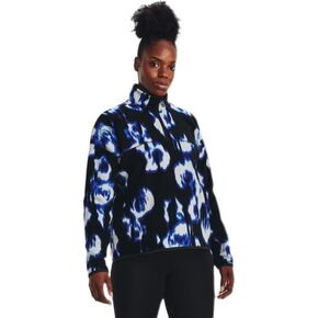 Under Armour Turbofleece Printed Womens Quarter Zip Pullover L Black