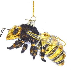 Noble Gems Honey Bee Glass Ornament NB1455 New