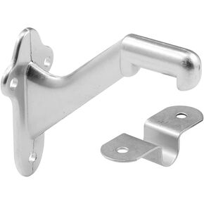 Prime-Line MP10132 Staircase Handrail Support Bracket, Diecast Zinc Construction, Satin (2 Pack)