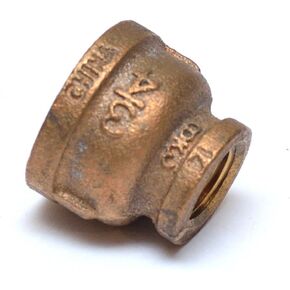 3/4" Female NPT to 3/8" Female NPT FIP FPT Reducing Coupling Brass Pipe Fitting Fuel / Air / Water / Boat / Gas / Oil WOG