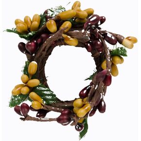 CWI Gifts 6-Piece 1-Inch Pip Berry Ring Set, Mini, Burgundy/Gold