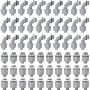 1/2 inch Liquid Tight Connector PVC Flexible Conduit Connector, UL Listed Conduit Fittings 60 Pack (30 pcs 180D/30 pcs 90D)