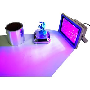 UV Curing Light with Solar Turntable Reflective Film to Make DIY Curing Station for LCD/SLA/DLP 3D Printer solidify photosensitive Resin 405nm UV Resin with 20w Power 200w Output Affect