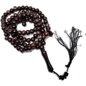Muslim Rosary Prayer Beads Tamarind Wood AMN-367 Islam Tasbeeh Tasbih 99 (8 mm.) Misbaha Eid Ramadan Gift