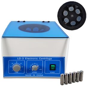 50ml*6 Electric laboratory Centrifuge 4000 r/min Electric Lab Benchtop Centrifuge Machine Desktop Electrical Centrifuge Electric Lab Centrifuge Machine Stepless Control with Blue Cover Plate