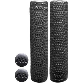 All Mountain Style Extralight Mountain Bike Grips with Plugs | Lightweight and Design for Your MTB, 18g | Fits All Handlebars | The Ideal Accessory for Your MTB
