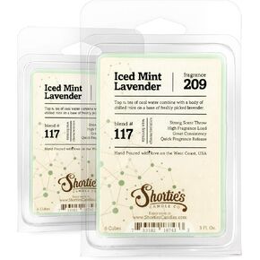 Eucalyptus Spearmint Wax Melts Multi Pack - Formula 117 - 2 Highly Scented 3 Oz. Bars (6 Oz. Total) - Made With Essential & Natural Oils - Fresh & Clean Air Freshener Cubes Collection