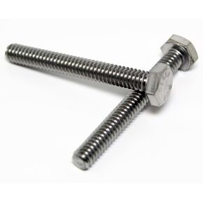 1/4-20 x 2" inch Hex Head Screw Bolt, Fully Threaded, Stainless Steel 18-8 (20 Pack) HHMS by Fasteners DP