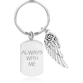 Cremation Urn Keychain for Ashes Dog ID Tag Urn Keychain Pet Memorial Tags Keepsake Keyring Cremation Jewelry Sympathy Gift