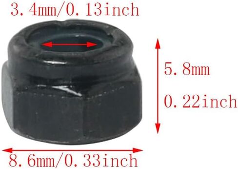 20PCS 8-32 Stainless Steel Locknuts Insert Hex Lock Nuts Locknuts with Nylon Insert for Secure Locking in Saudi Arabia