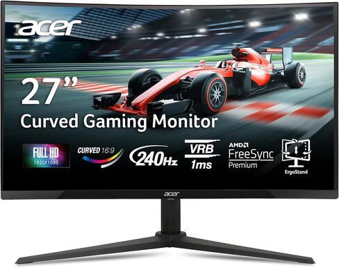 Acer Nitro 34" UWQHD 3440 x 1440 1500R Curved PC Gaming Monitor | AMD FreeSync Premium | Up to 180Hz Refresh | 1ms (VRB) | 400nit | DisplayHDR 400 | 1 x DP 1.4 & 2 x HDMI 2.0 | XZ342CU Vbmiiphx in Kuwait