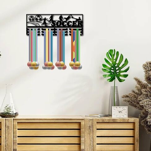 CREATCABIN Cross-Country Running Medal Hanger Display Sports Medal Holder Marathon Over 60+ Medals Award Iron Holder Rack Frame Wall Mounted Hanging for Medalist Runner Athlete Gift 15.7 x 5.9 Inch in Saudi Arabia
