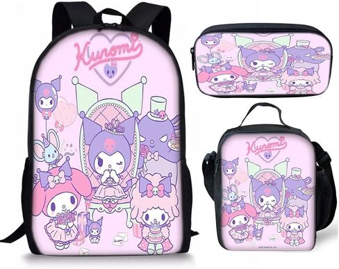 17 Inch Large Capacity Lightweight 3D Printed School Bag for Boys Girls Teens Good Gifts (3pcs) in Saudi Arabia