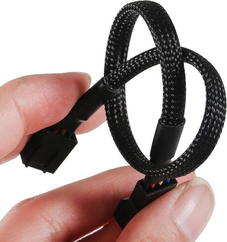 Diann 10 قطع PWM Fan Splitter Cable 4-Pin الأكمام مضفر محول الكمبيوتر PC مروحة الطاقة تمديد كابل محول للكمبيوتر ATX Case 4-Pin / 3-Pin كابل مروحة التبريد in Saudi Arabia