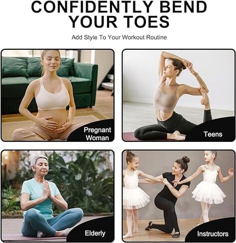 Yoga Socks, Pilates Socks, Grip Socks for Women, 4 Pairs Grips Straps Socks, Athletic Socks for US 5-10 in Saudi Arabia